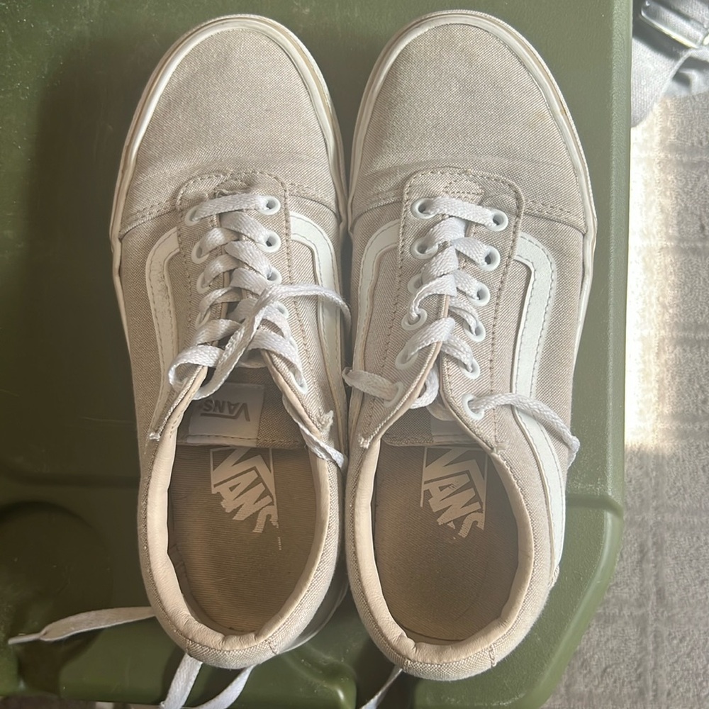 Tan low top vans size 7.5